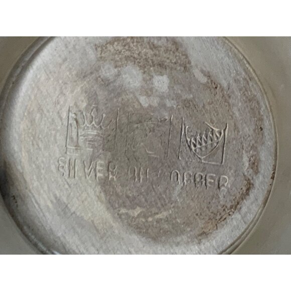 Vintage Silver Plated on Copper Cream & Sugar Set + Lid Marked 7271 Bridgerton - Picture 4 of 12